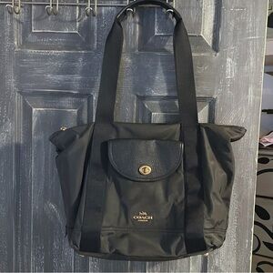 Coach Cargo Nylon & Leather Tote Bag